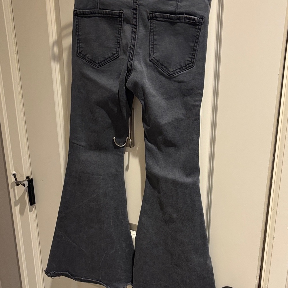 EUC fuels size 10 Rock $ Roll Denim Dark Gray Flare Jeans - Picture 6 of 6